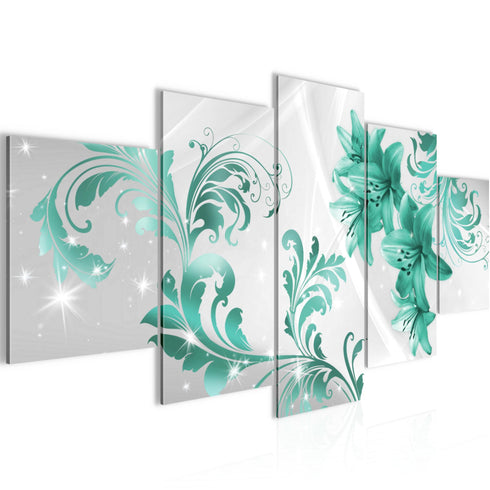 Wandbilder Wohnzimmer XXL Blumen Lilien Moderne Bild Abstrakt